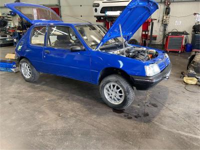 205 bleue garage